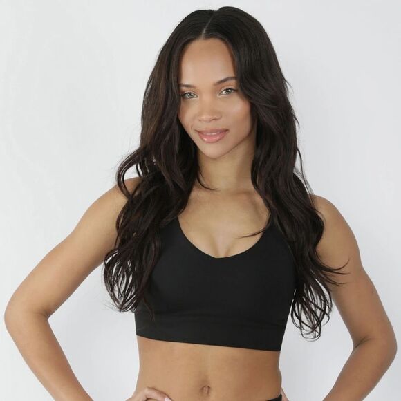 90 Degrees by Reflex Black Racerback Sports Bra - Size XS - Picture 1 of 9